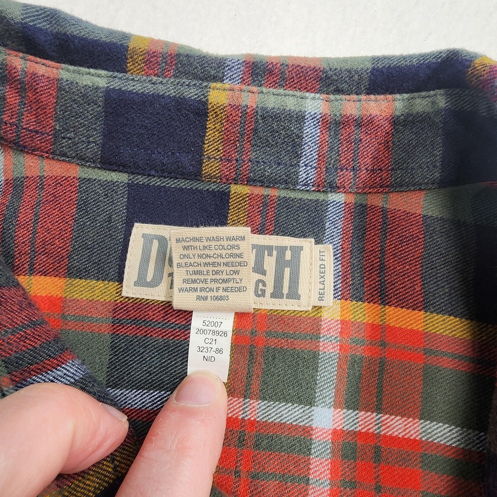 Duluth Trading Co Mens XL Plaid Flannel Shirt Long Sleeve Workwear Button Up - Picture 6 of 9